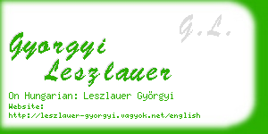gyorgyi leszlauer business card
